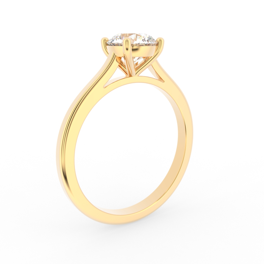 Rund solitaire ring