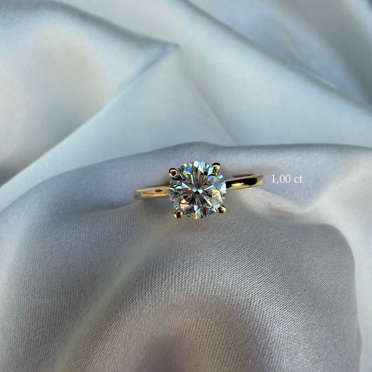 Rund solitaire ring