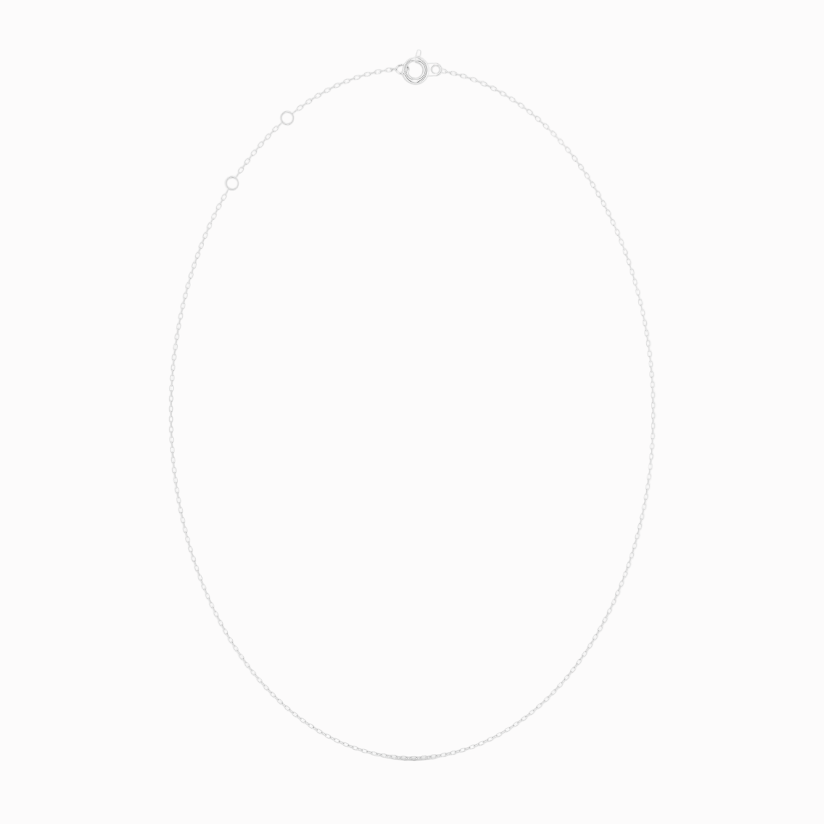 Anker Facet kæde i 18 kt hvidguld – nærbillede
